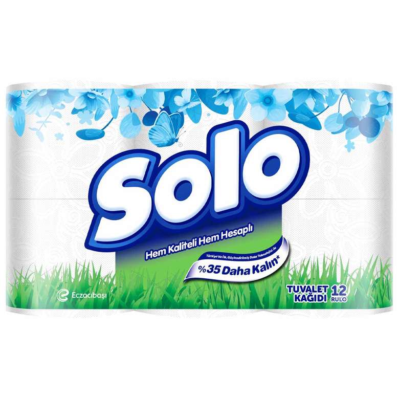 Solo Toilet Paper Double Layer 12 Pieces