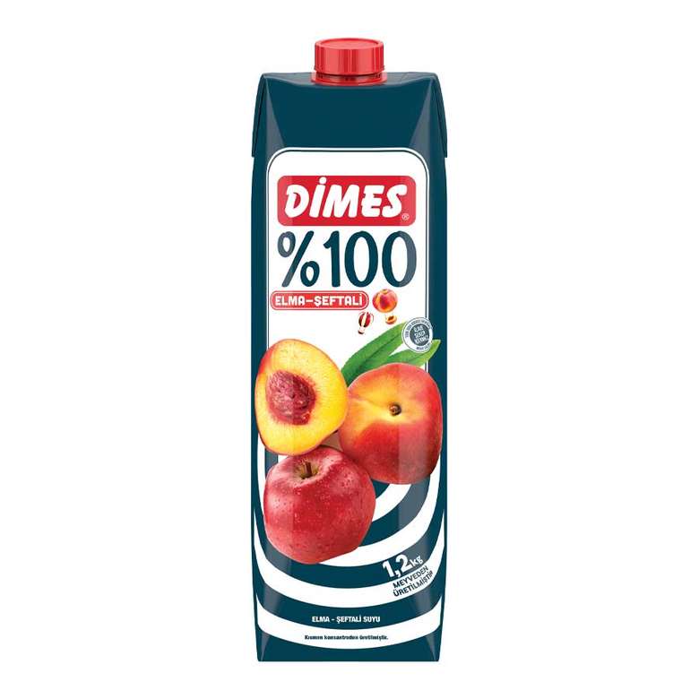 Dimes Fruit Drink 100% Peach-Apple 1 L