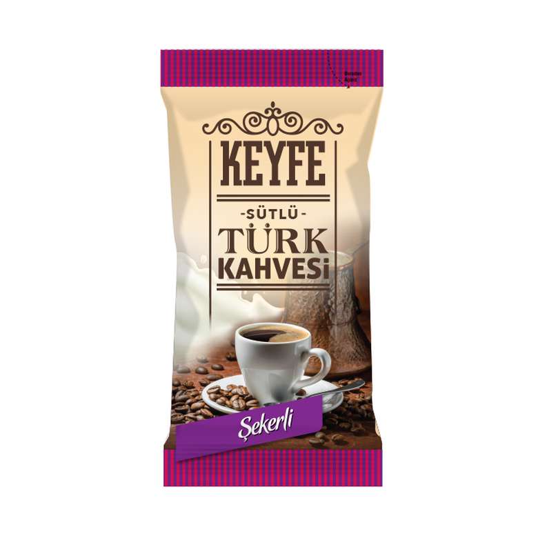 Keyfe Instant Turkish Coffee with Milk and Sugar 22,5 g