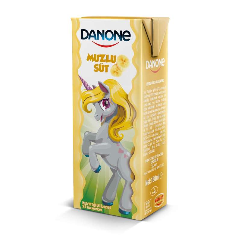 Danone Milk with Banana (1% Fat) 180 Ml