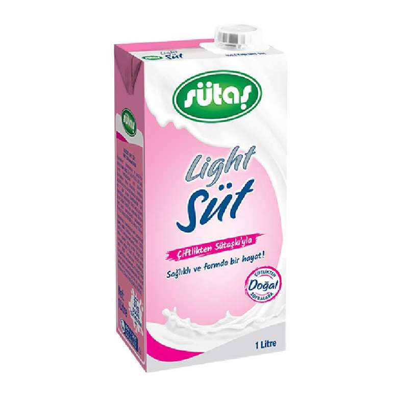 Sütaş Milk Light (Minimum 0.1% Fat) 1 L