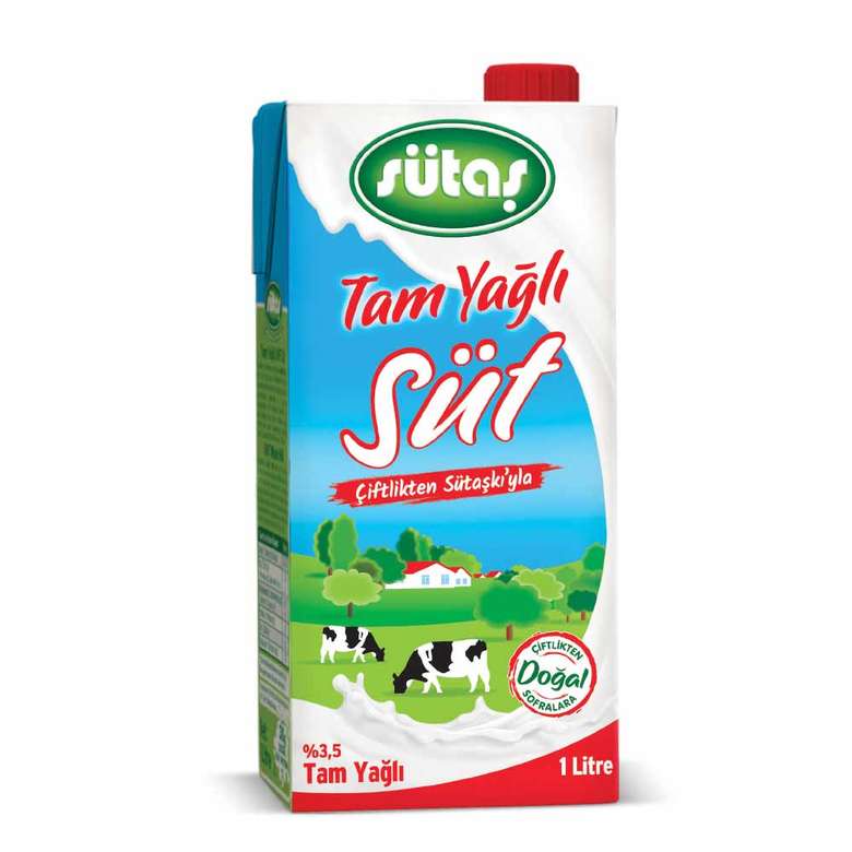 Sütaş Milk Full Fat (Minimum 3.5% Fat) 1 L