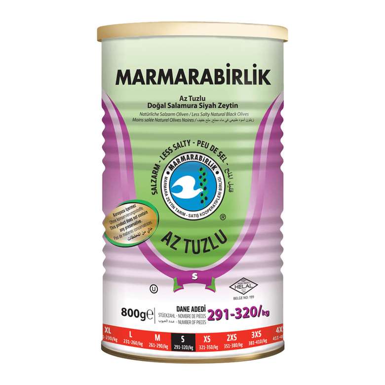 Marmarabirlik Black Olive Low Salt S Calories 800 G