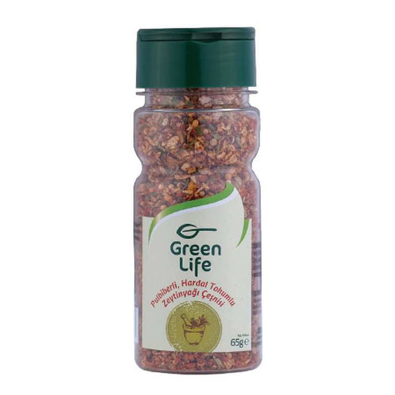 Green Life Olive Oil with Red Pepper , Mustard Seed 65 G