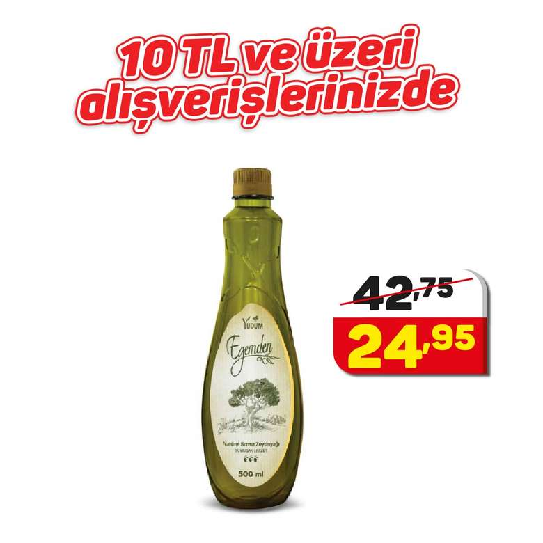 Yudum Egemden Extra Virgin Olive Oil 500 ml