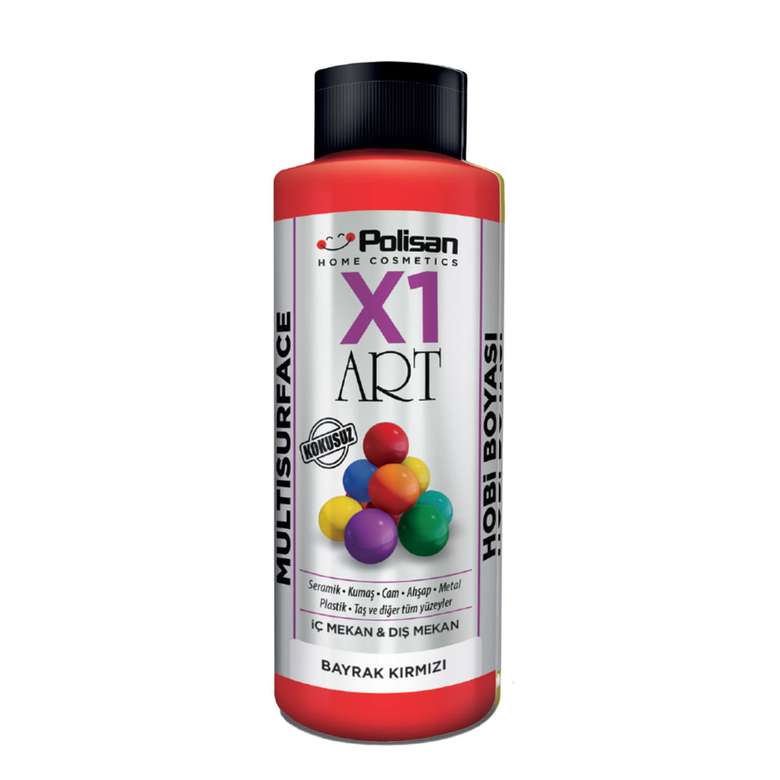 Polisan X1 Art Multisurface Paint Red 120 ml