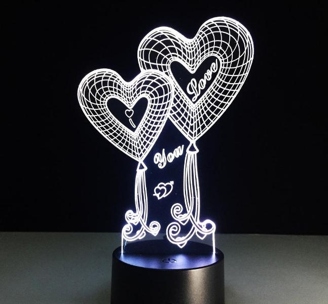 3D Magic Led Heart Lamp