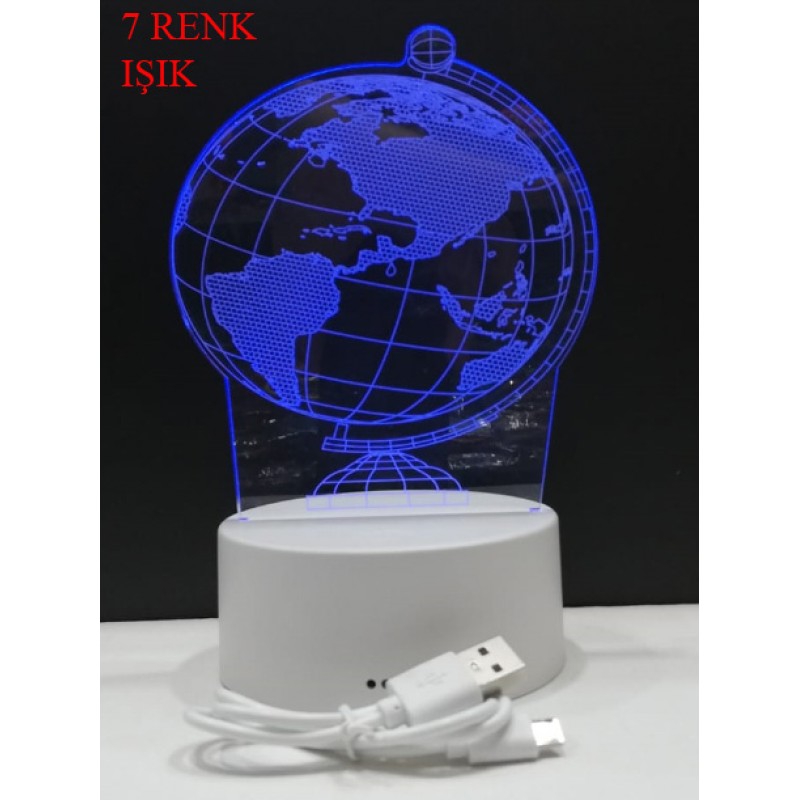 3D Illuminated World Night Light