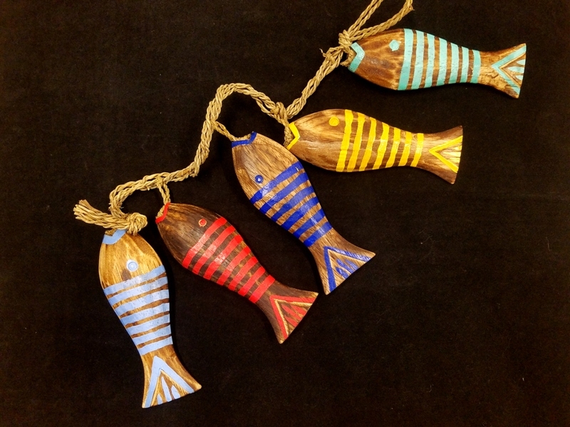 Wooden Fish Hanging Ornament