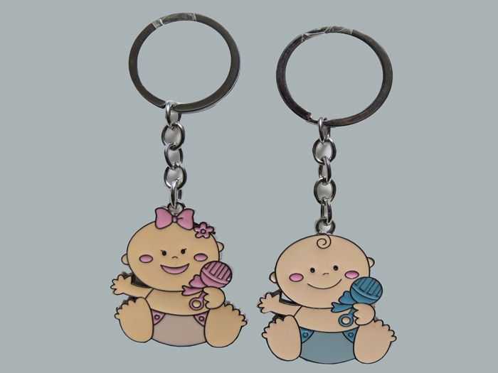 Keyring Baby With Rattle Pink P10-600