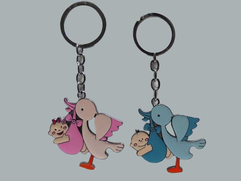 Keyring Baby Stork Blue P10-600