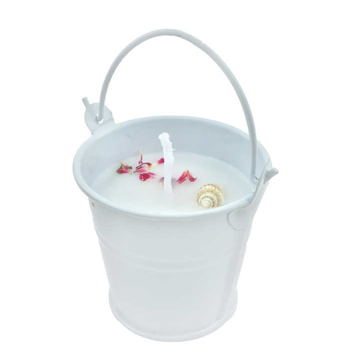 Metal Bucket Candle In Acetate Box