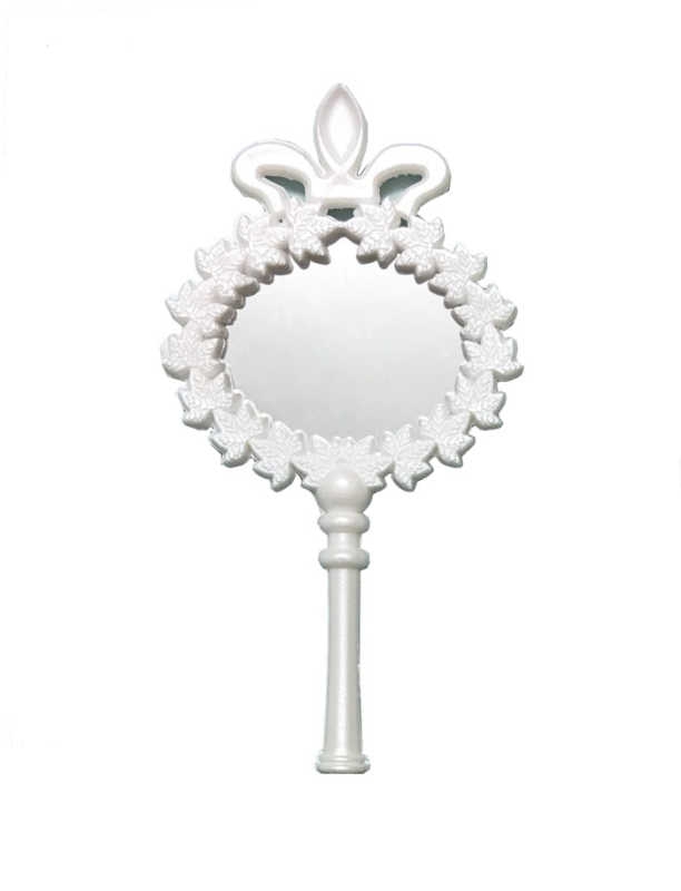 Mirror Flower Plastic White P25-600