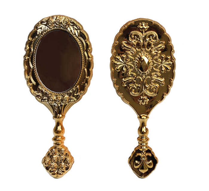 Mirror Rose Oval Plastic Gold Pk:25 Kl:600