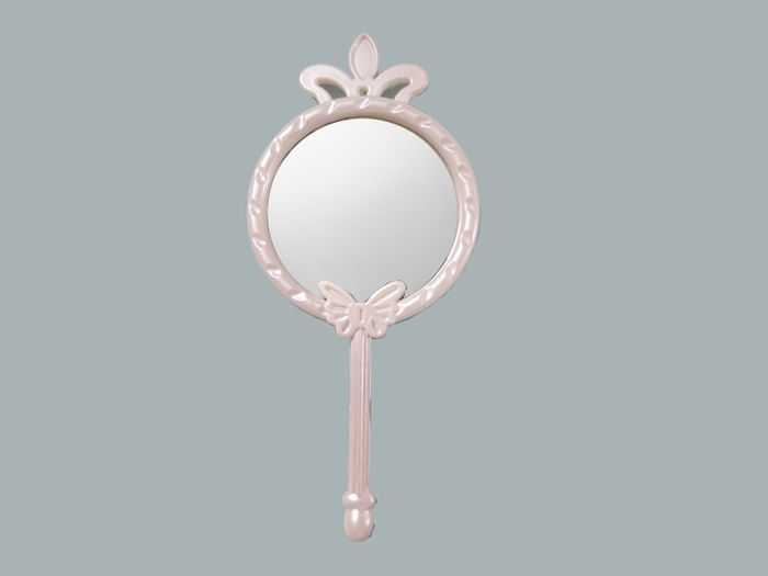 Mirror Plastic Butterfly And Crown White P25-600