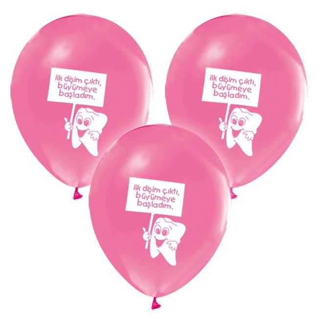 Balloon Printed 12 Inch 1+1 Wheat Pink Pk:100 Kl:50