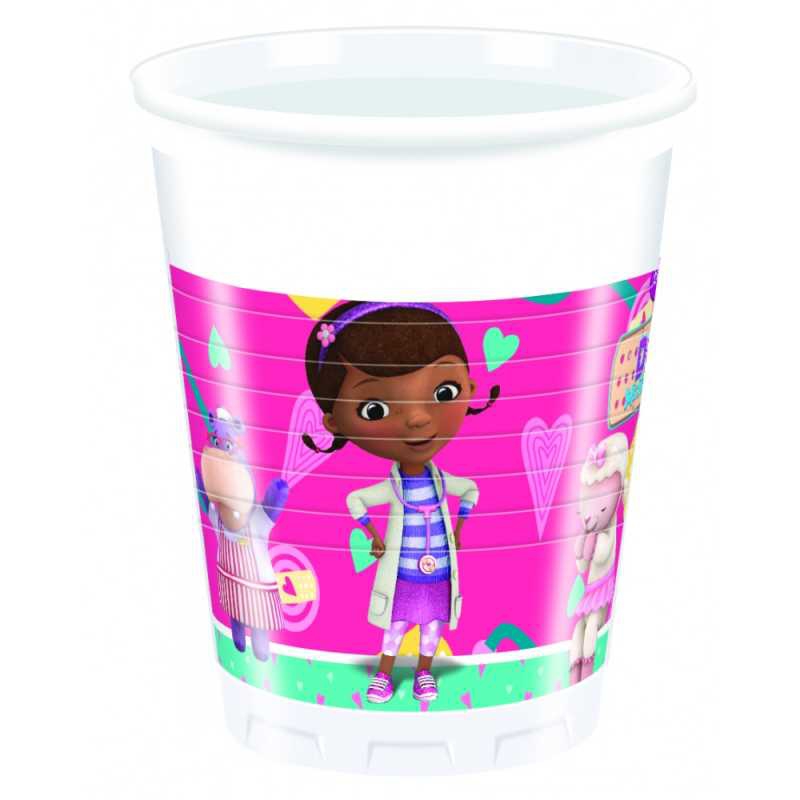 Glass Doc Mcstuffins 180/200Cc Pk:8 Kl:24