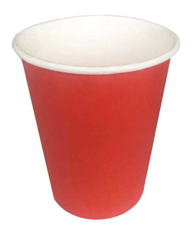 Cup Carton Plain Color 8Oz Red Pk:8 Kl:24