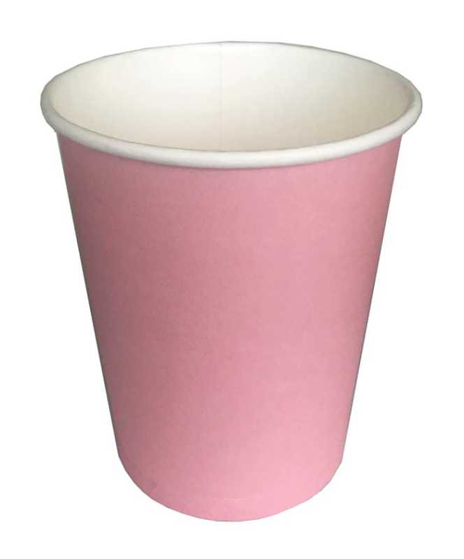 Cup Carton Plain Color 8Oz Pink Pk:8 Kl:24