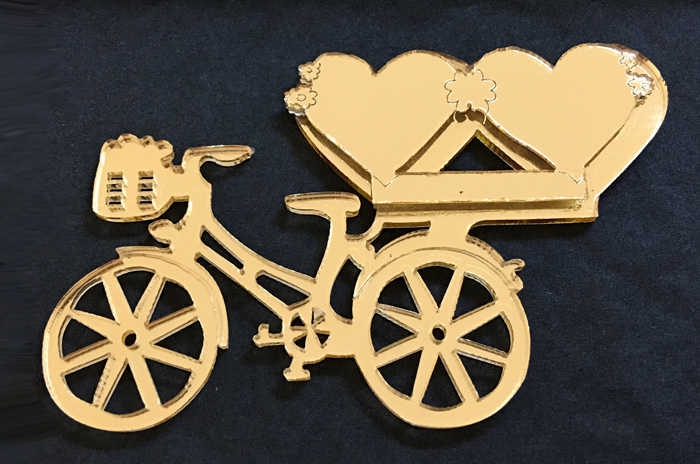 Bike Heart Plexi Two Floor Gold 4Mm Pk:10