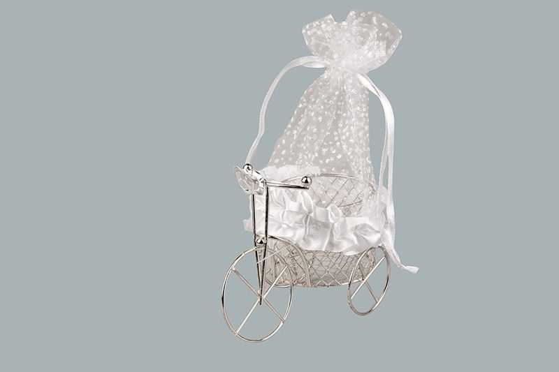 Bicycle With Basket Bag White P10-300