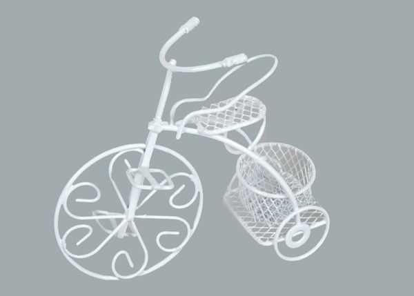 Bicycle With Wire Basket White P10-300