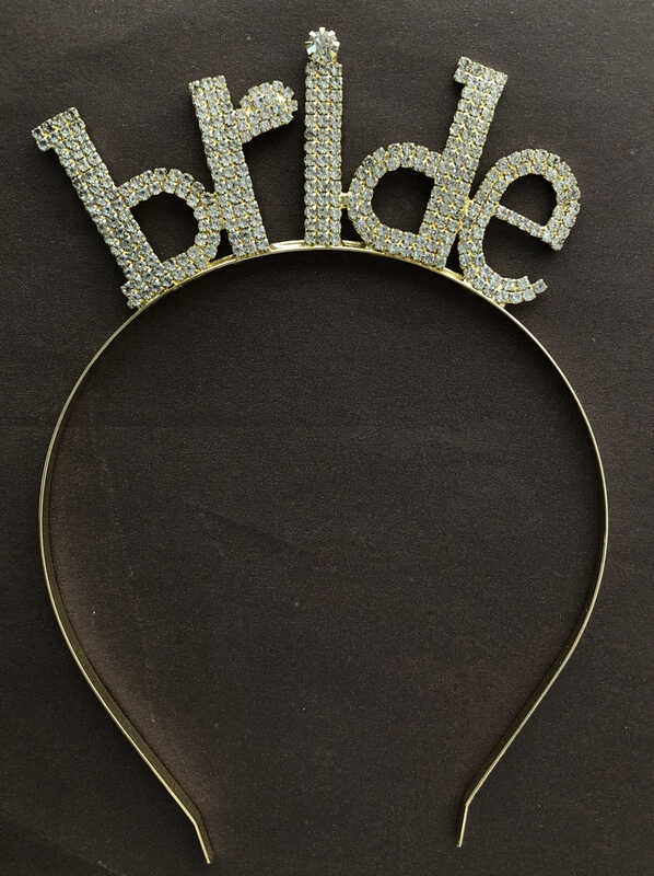 Bride To Be Gold Color Metal Crown