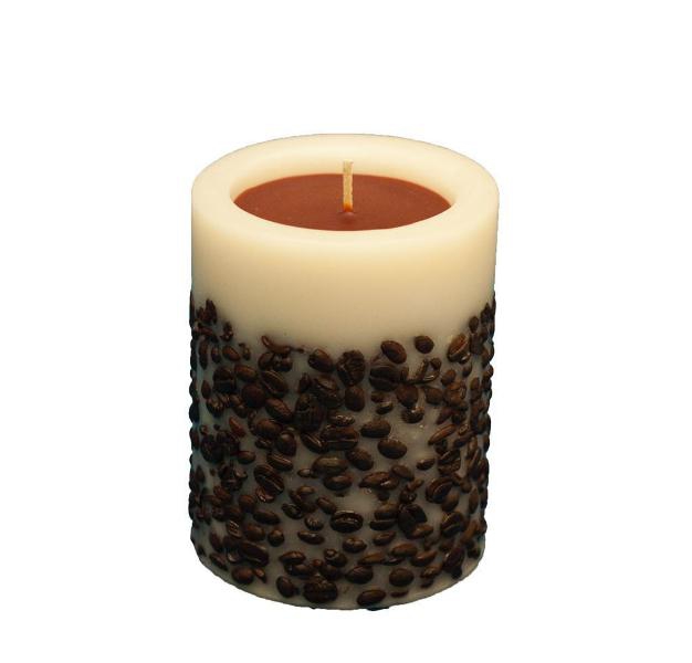 Large Coffee Bean Cylinder Candle