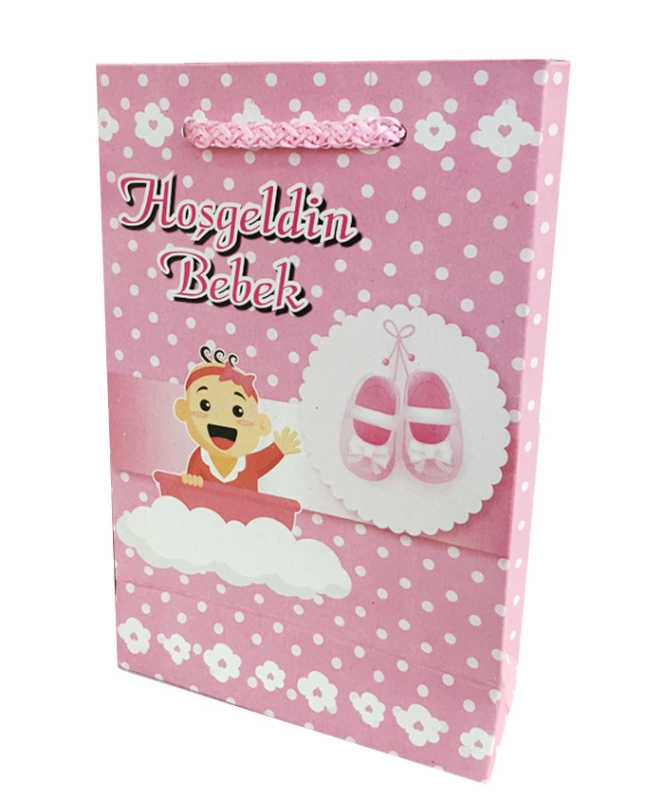 Bag Carton 12X17 Welcome Baby Pink Pk:25-30