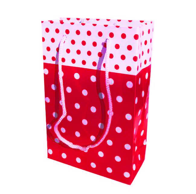 Bag Carton Small Size Red Points 12X17 P25-30