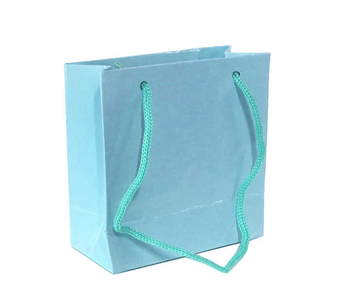 Bag Carton Tiny Size Plain Color 11X11 Blue Pk50-20