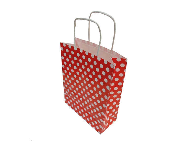 Bag Kraft Small Size Red Points 19X24 P25-16