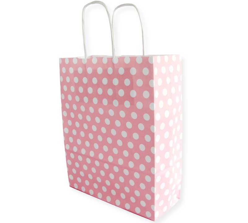 Bag Kraft Small Size Pink Point 19X24 P25-16