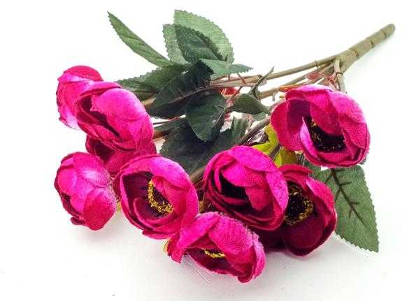 Floral Hand Bouquet Peony Velvet Fuchia Pk:1 Kl:240