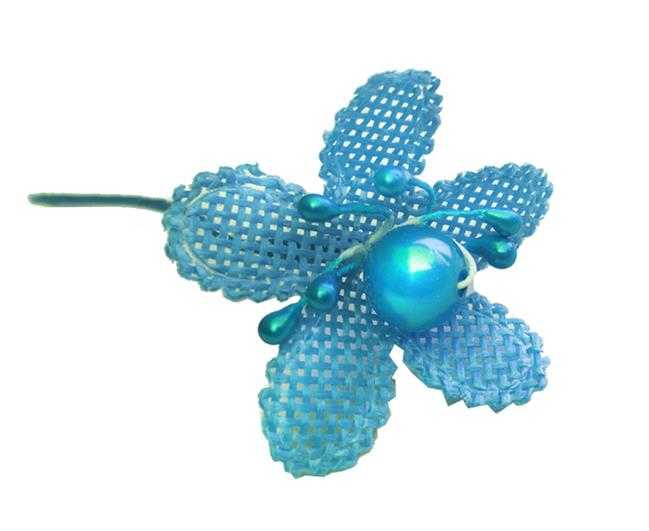 Blue With Floral Pearl And Bud P72-Kl100