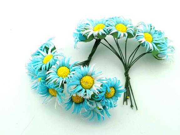 Flower Daisy Blue Pk:100 Kl:100