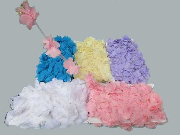 Flower Tulle Laz.Cut.Large White P10Yard(120Flower)-80