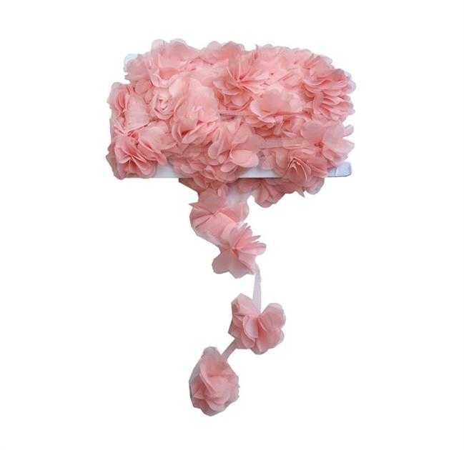 Flower Tulle Laz.Cut.Large Powder P10Yard(120Flower)-80