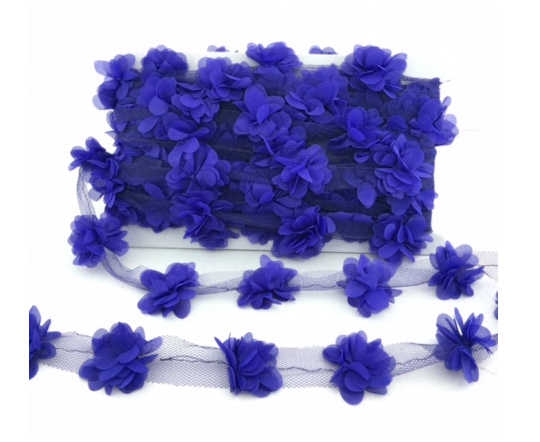 Flower Tulle Laz.Cut.Small Lacv.P10Yrd(150Pcs.)P1-10