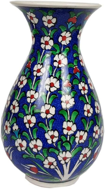 Tile Embroidered Handmade Ceramic Vase