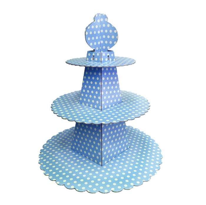 Cup Cake Stand Pyramid Model Point Blue Pk:1 Kl:60