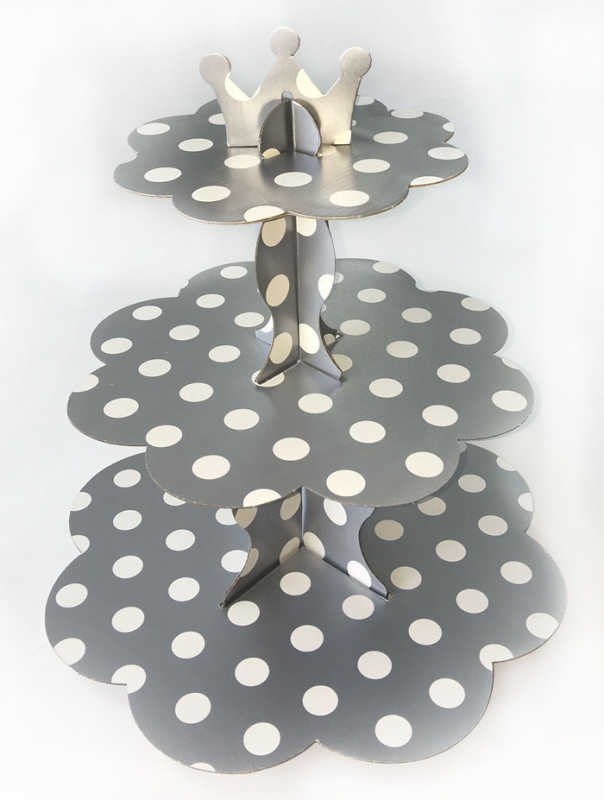 Cup Cake Stand Point Carton Silver Pk:1 Kl:60