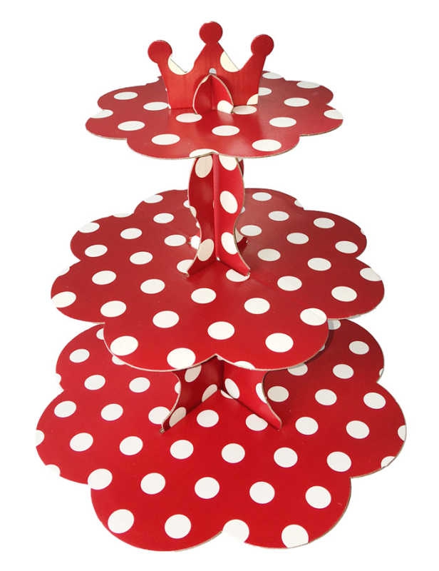 Cup Cake Stand Point Cardboard Red Pk:1 Kl:60