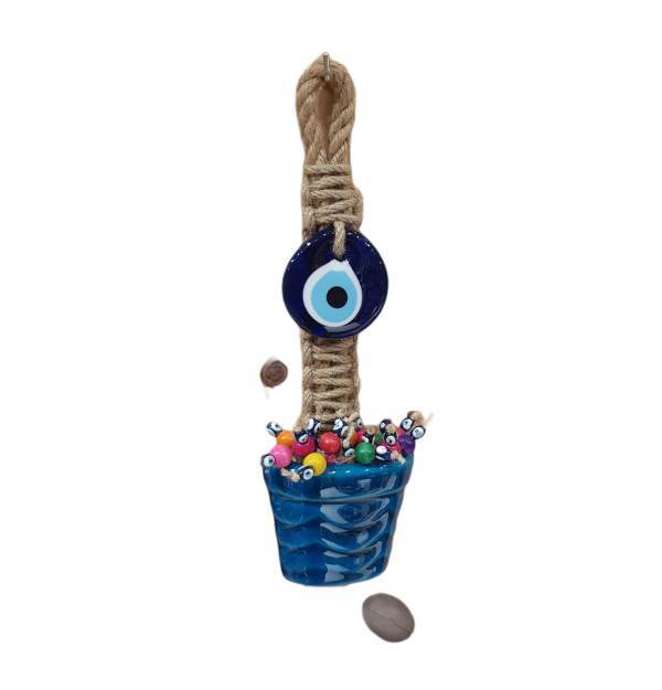 Calf Eye Evil Eye Beaded Pendulum Ornament