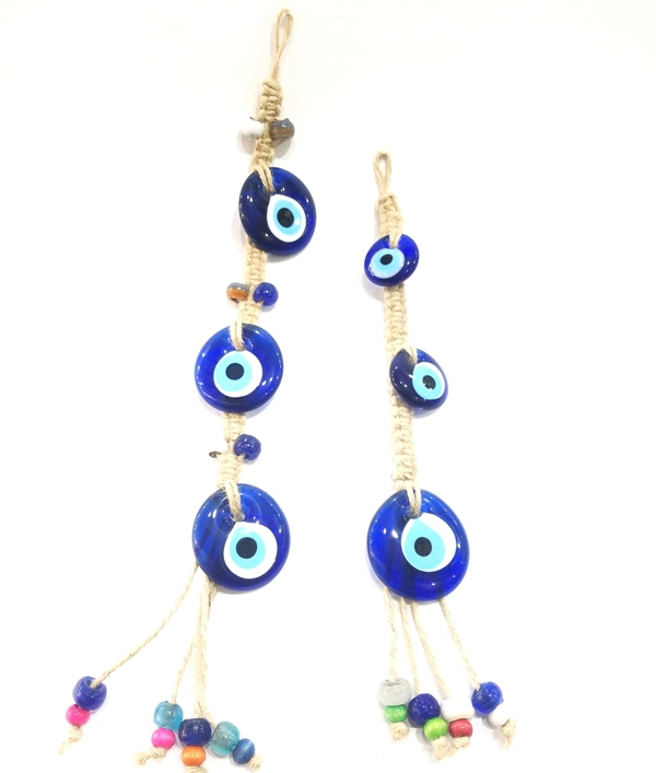 Decorative Triple Evil Eye Beads