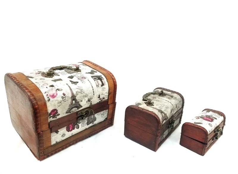 Decorative Wooden Crate Set of 3