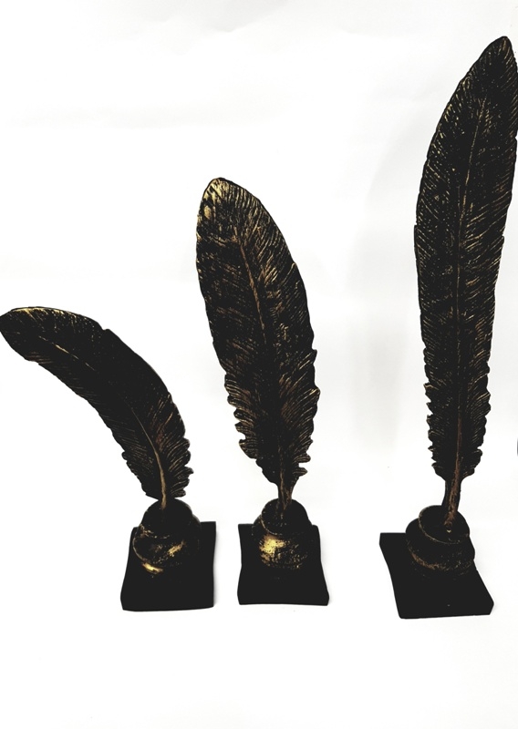 Decorative Feather Trinket Set of 3