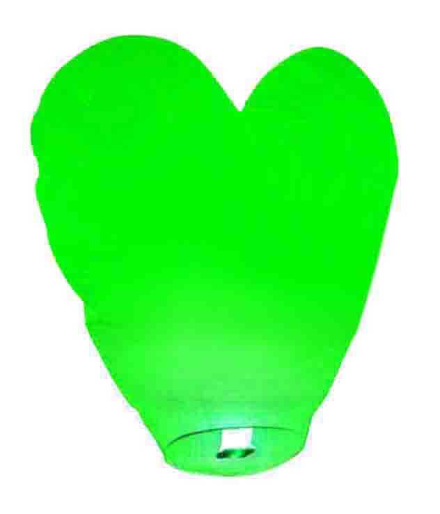 Wish Lantern With Heart Model 80X80 Cm Green Pk1 Kl200