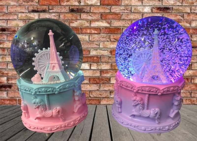 Eiffel Tower Big Size Motorized Snow Globe