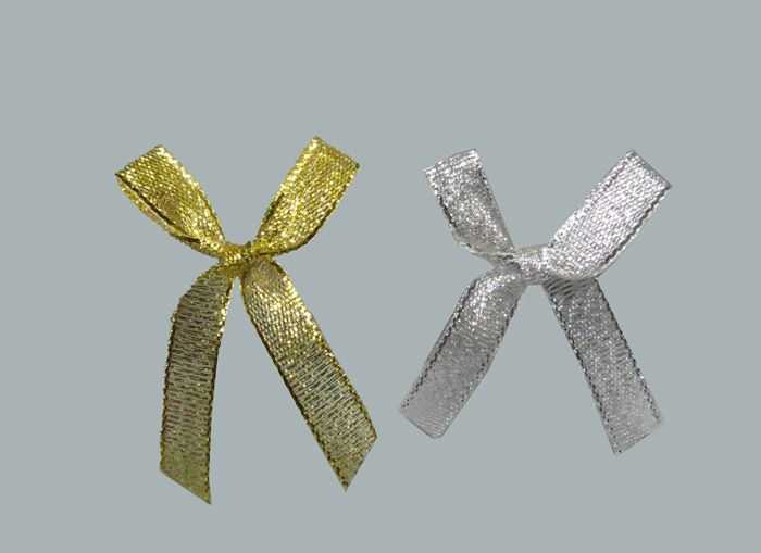 Bow Ready Satin 1Cm Gold Pk100-150